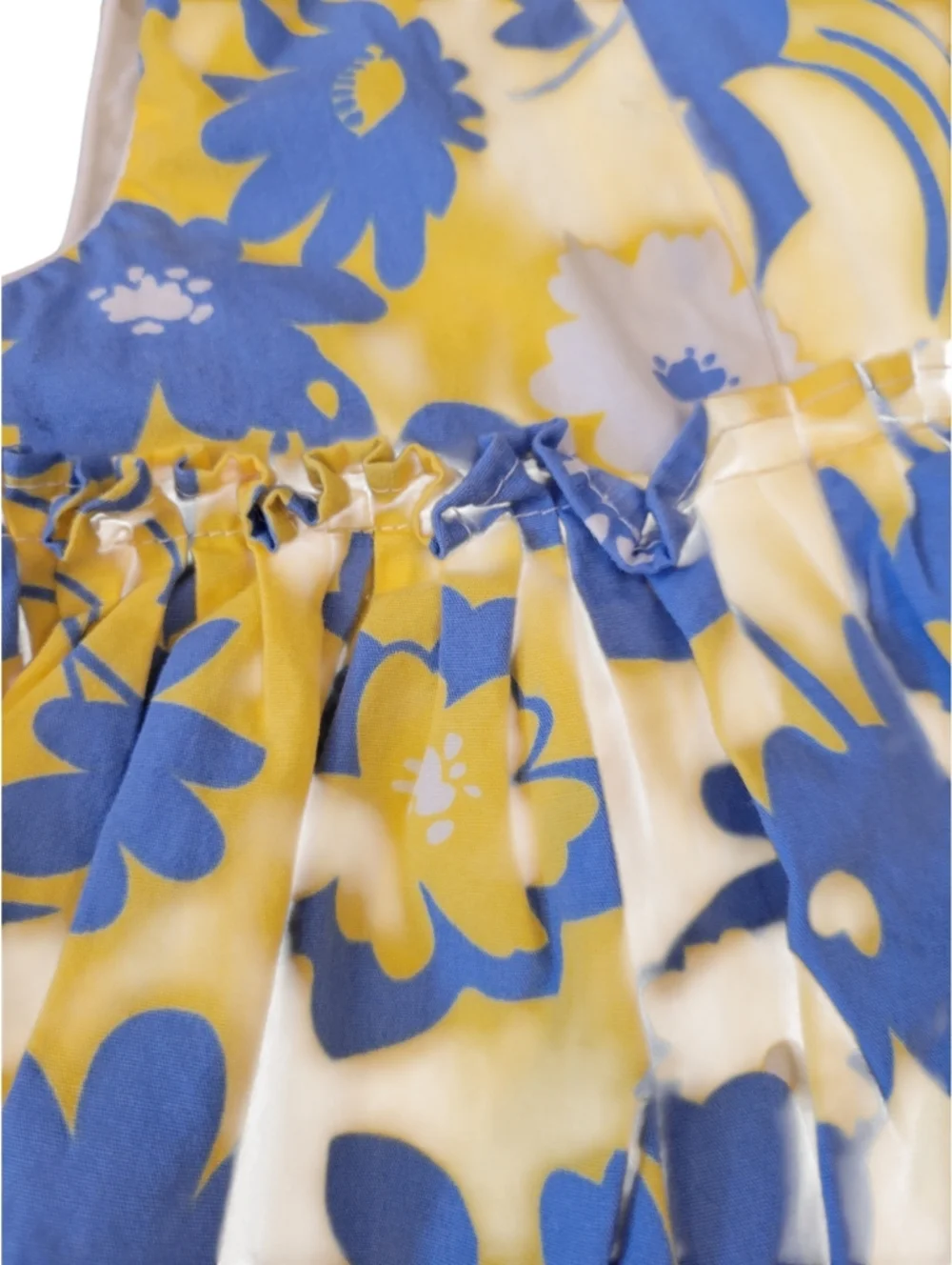 The Children's Place Dress Newborn Yellow‎ and Blue Floral